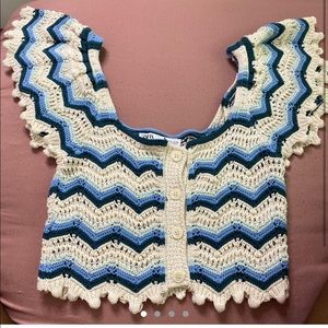 Zara crochet knit top